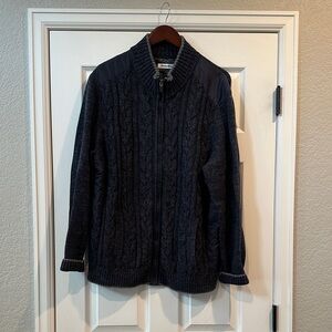 Tommy Bahama Dark Gray Cable Knit Jacket